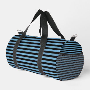 Sac De Sport Rayures Noir Bleu Motif Sans Fin Petit