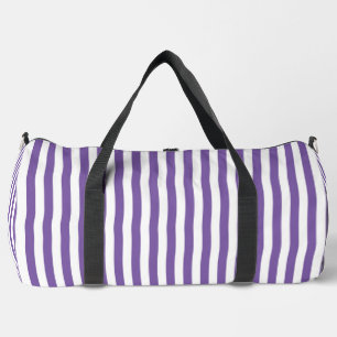 Sac De Sport Rayures verticales classiques violet et blanc