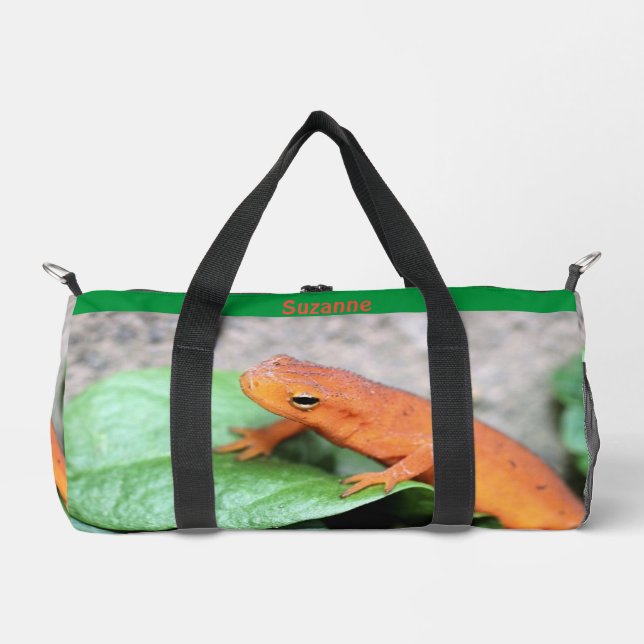 Sac De Sport Red Eft Orange Salamander Animal Personnalisé (Recto)