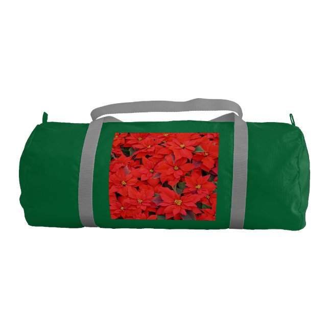 Sac De Sport Red Poinsettias I Christmas Holiday Floral Photo (Devant)