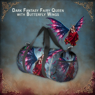 Sac De Sport Reine des fées de fantasy sombre avec des ailes de