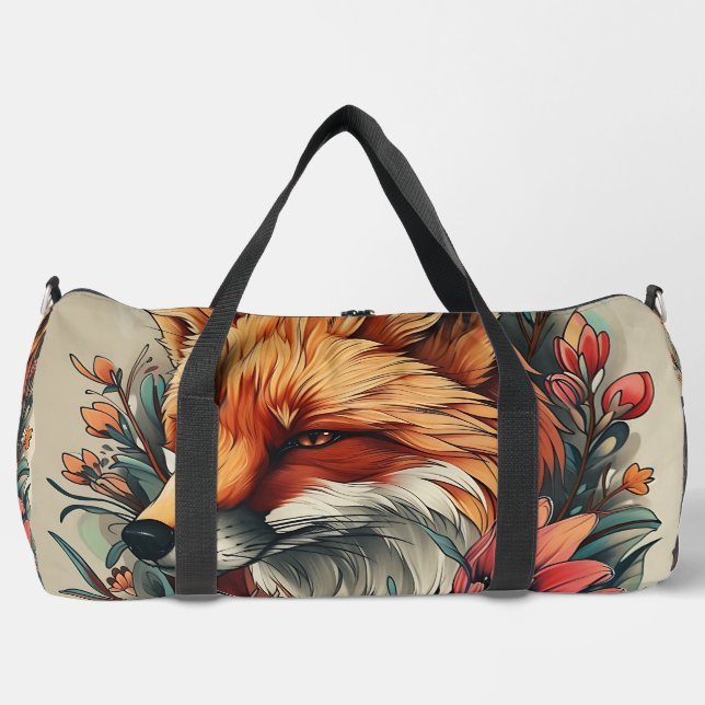 Sac De Sport Renard en fleurs (Recto)