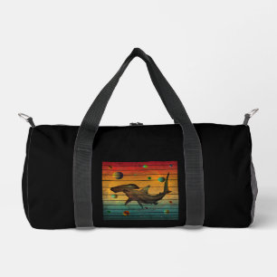 Sac De Sport Requin spatial vintage drôle