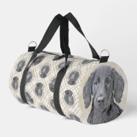 Retriever à couche plate Peinture de chien animal 