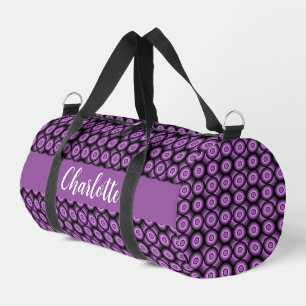 Sac De Sport Rétro cercles monogramme de nom moderne du milieu 