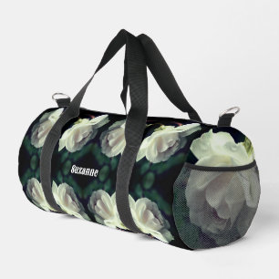 Sac De Sport Rose blanche avec gouttes de pluie personnalisée