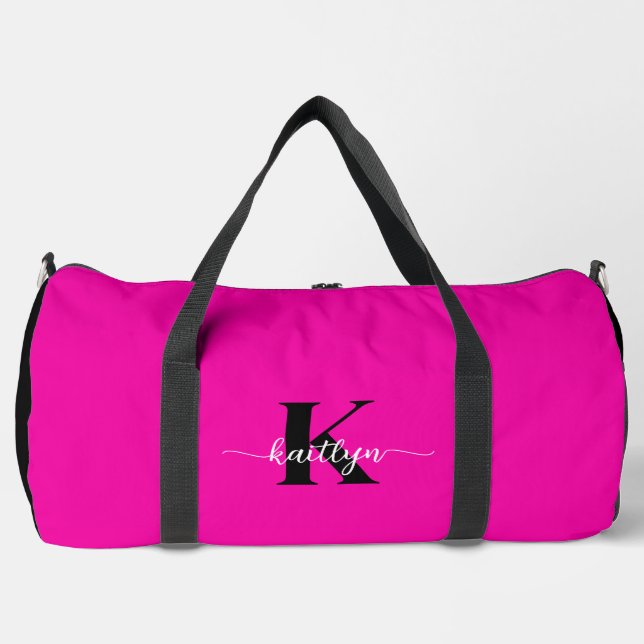 Sac De Sport Rose Chaude Monogramme Noir (Recto)