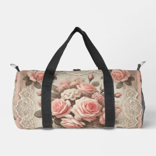 Sac De Sport Rose Floral Rose Vintage Shabby Chic
