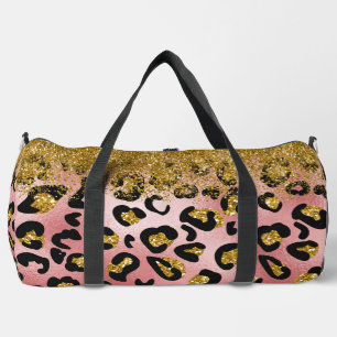Sac De Sport Rose Gold Cheetah Impression avec Parties scintill