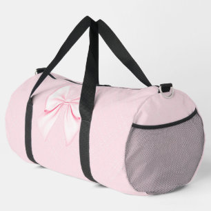 SAC DE SPORT ROSE PASTEL & MOTIF PLAIDÉ BLANC AVEC LIT