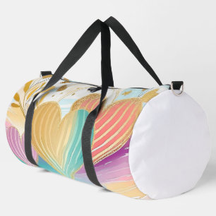 SAC DE SPORT ROSE PASTEL VERT JAUNE ROUGE COEURS D'OR