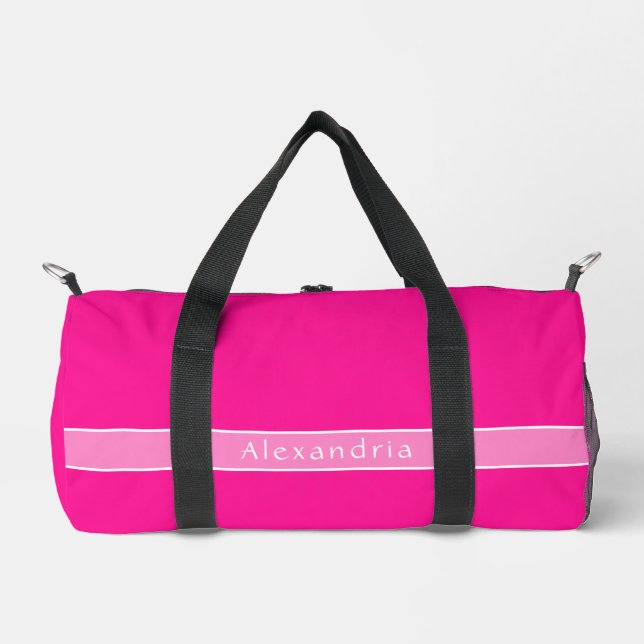 Sac de sport rose personnalisé (Recto)