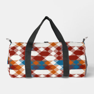 Sac De Sport rouge blanc bleu et orange géométrique