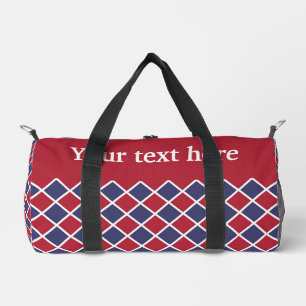 Sac De Sport Rouge Bleu Blanc Harlequin Diamant Petit Personnal