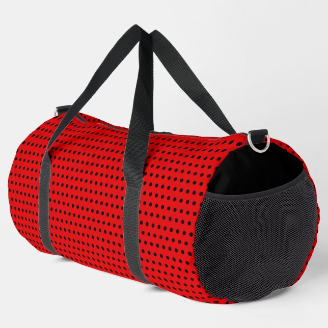 Sac De Sport Rouge Frappant Avec Points Noirs Élégants (Coin droit)