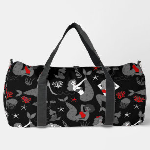 Sac De Sport rouge noir sirènes impression motif