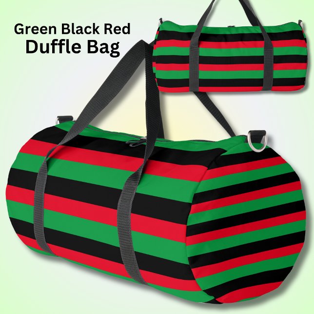 Sac De Sport Rouge noir vert rayé (Créateur téléchargé)
