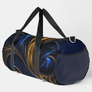 Sac De Sport Royal Blue Gold Abstrait Swirl