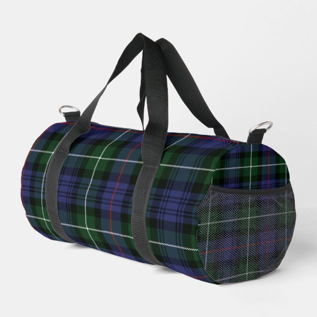 Sac De Sport Rustique élégant Plaid Purple et Tartan vert (Coin droit)