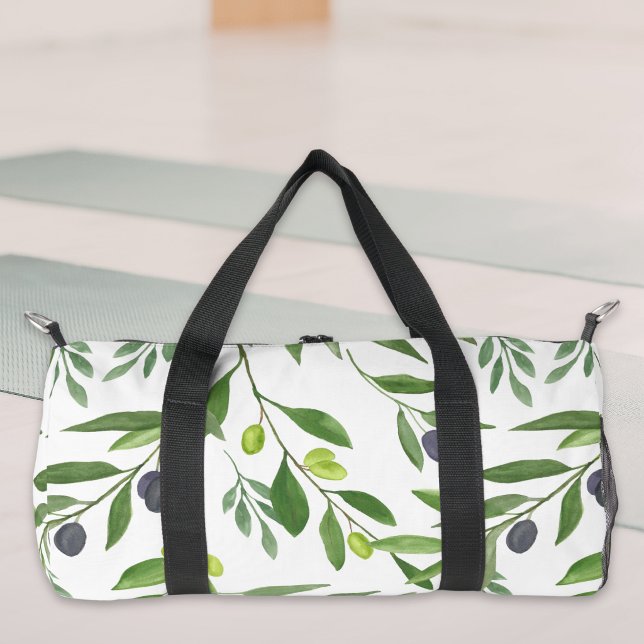 Sac De Sport Sage Green Watercolor French Country Olive Pattern (Créateur téléchargé)