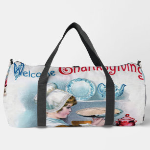 Sac De Sport Salutation de Thanksgiving vintage avec Pilgrim Gi