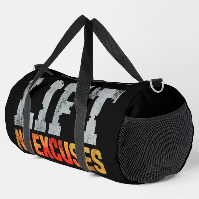 SAC DE SPORT SANS EXCUSES GYM WORKOUT (Coin droit)