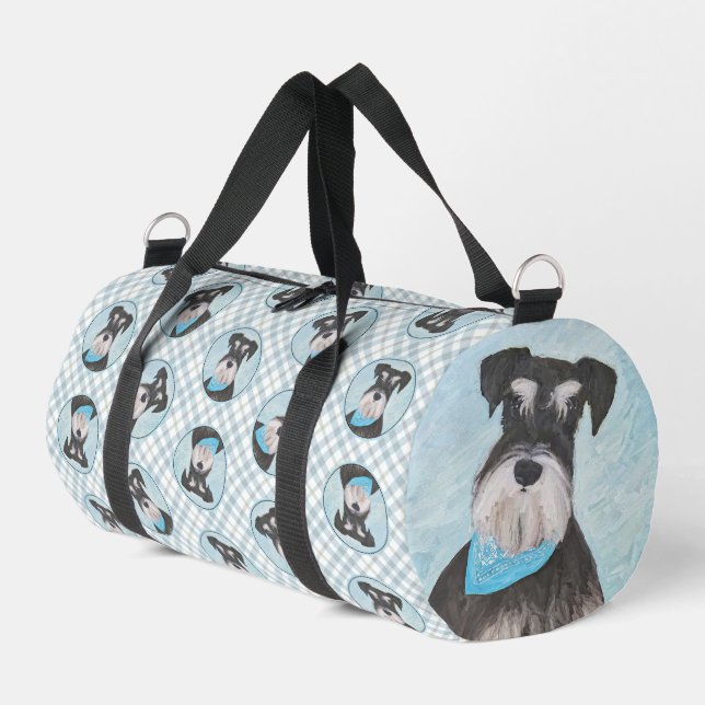 Sac De Sport Schnauzer Peinture Miniature non découpée Pot de c (Coin gauche)