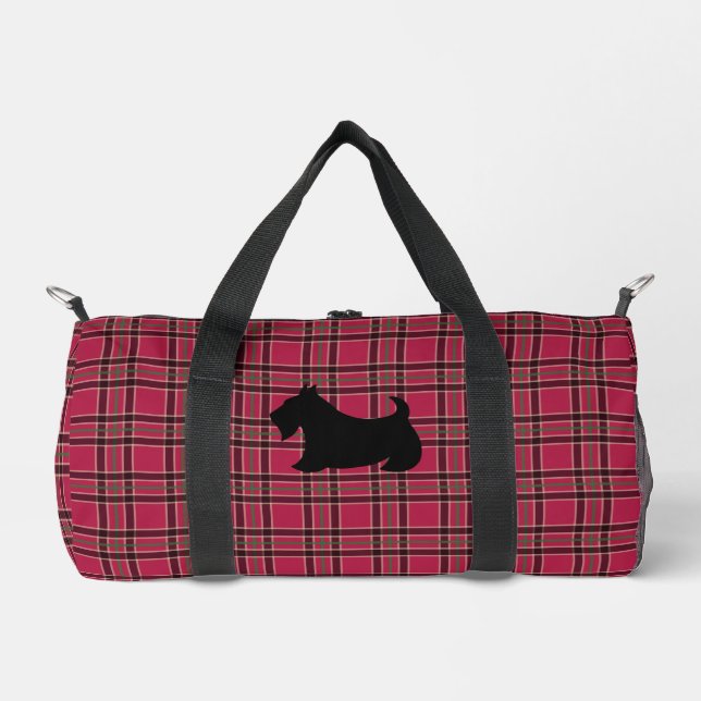 Sac De Sport Scottish Terrier Plaid Duffel Bag Gift (Recto)