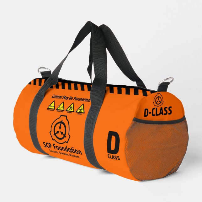 Sac De Sport Sécurisé SCP. Contient. Protéger classe D (Coin droit)