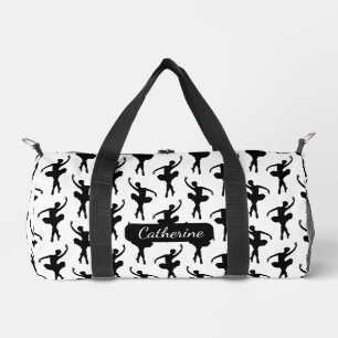 Sac De Sport Silhouette Ballerina en noir et blanc