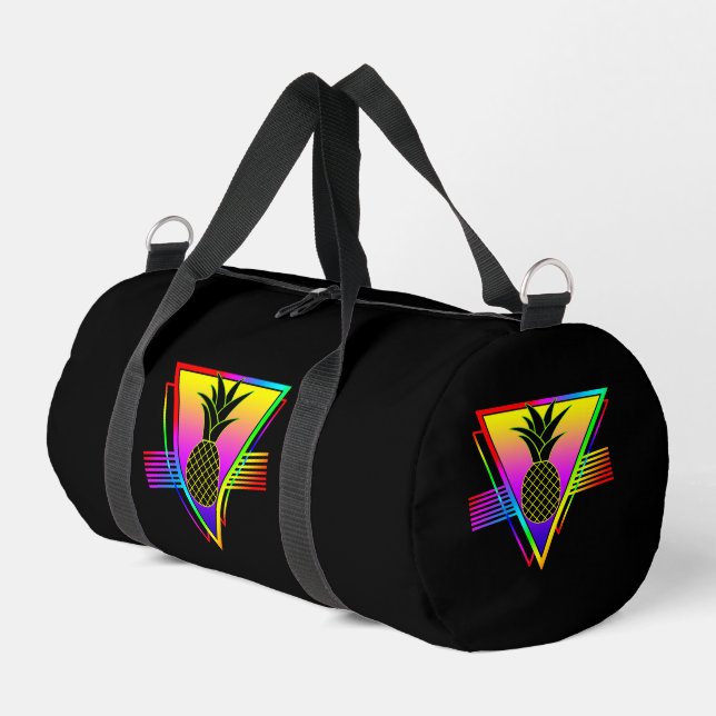 Sac De Sport Silhouette Rétro Moderne Ananas Fruit D'été (Coin gauche)