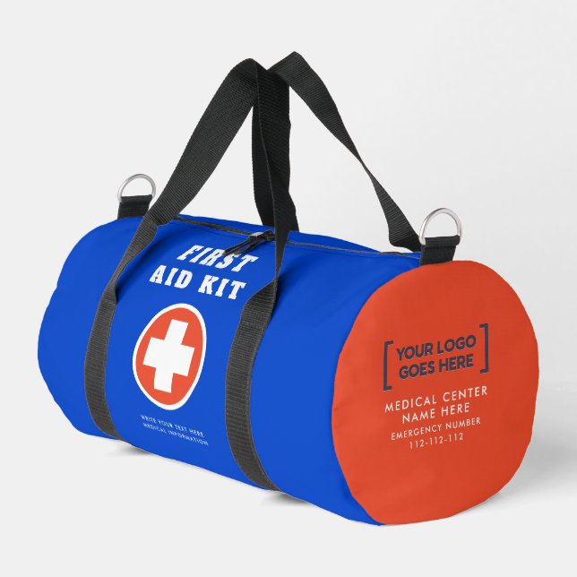 Sac De Sport Simple First Aid Blue Orange Médicale Safety Trave (Coin gauche)