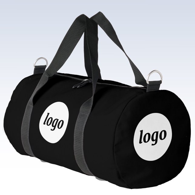 Sac De Sport Simple Logo Branding Promotional Business Black (Simple logo business branding promotional duffle bag)