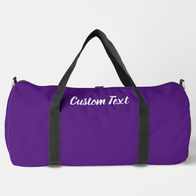 Sac De Sport Simple Modèle de texte Royal Purple et White Scrip (Recto)