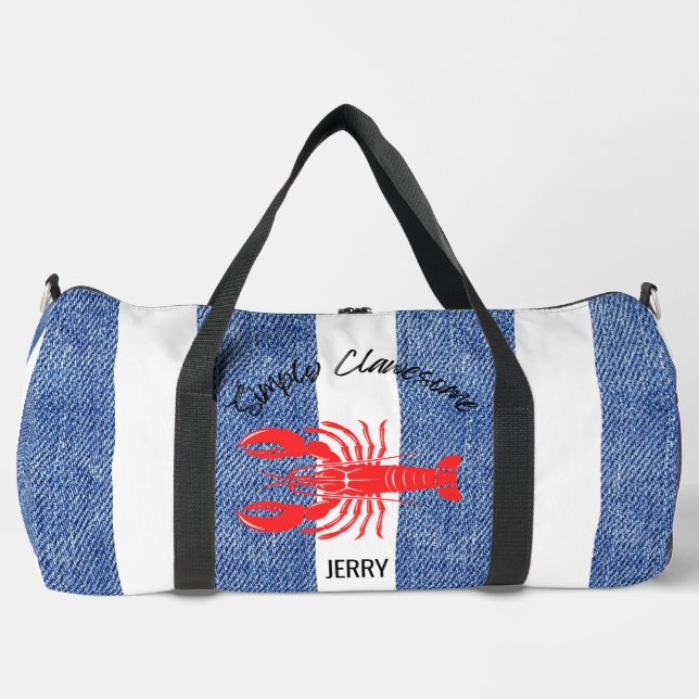 Sac De Sport "Simply Clawesome" Stried Nautical Name Design (Recto)