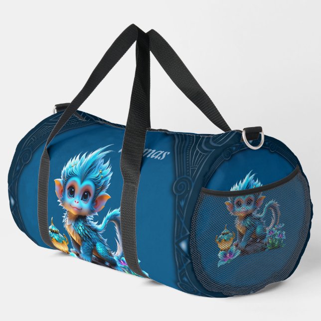 Sac De Sport Singe imaginaire mignon (Coin droit)
