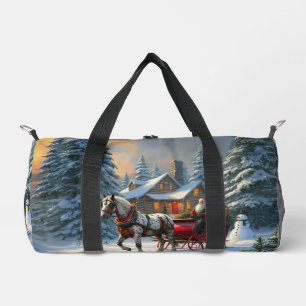 Sac De Sport Sleigh Père Noël à cheval de Noël