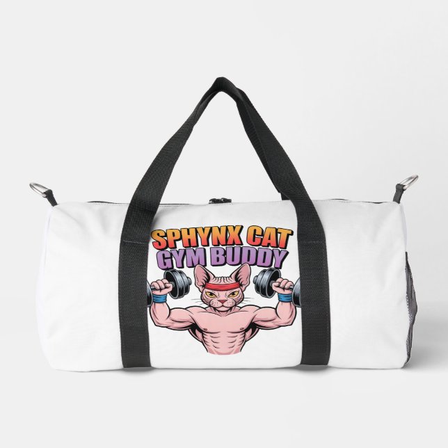 Sac De Sport Sphynx Chat Gym Copain Musclé Dessin Animé (Recto)