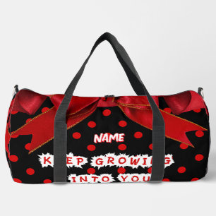 Sac De Sport Spirale à nœud papillon à pois rouges personnalisé