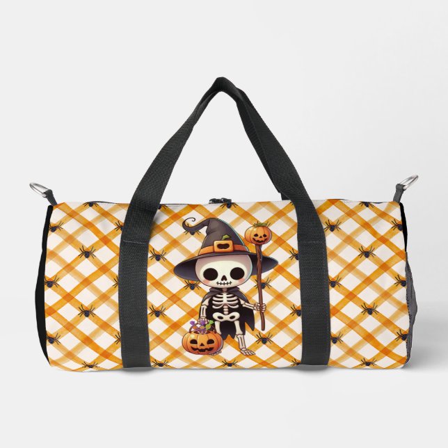 Sac De Sport Squelette d'Halloween blanc mignon (Recto)