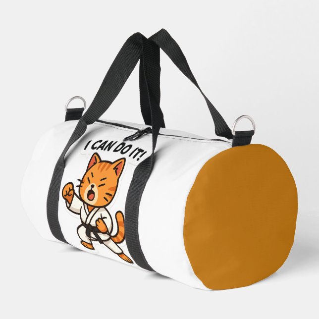 Sac De Sport Sticker Karate Cat (Coin gauche)
