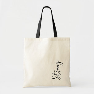 Sac de sport Strength Tote Bag écriture forte Noir