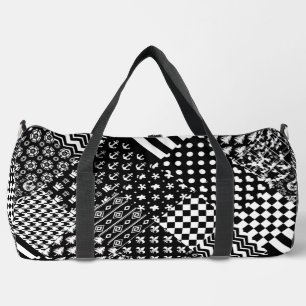 Sac De Sport Style minimaliste Motif mixte noir blanc