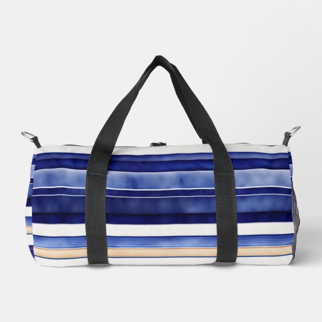 Sac De Sport Summer Navy Blue Modern Boot Stripes Collection (Recto)