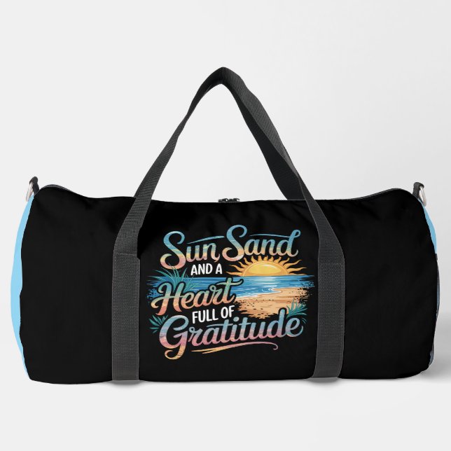 Sac De Sport Sun Sand Heart Gratitude Beach (Recto)