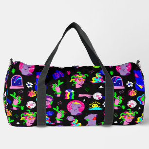 Sac De Sport super psychédélique medusa disco noir