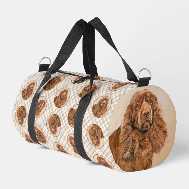 Sac De Sport Sussex Spaniel Peinture mignonne Original Animal d (Coin gauche)