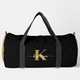 Sac De Sport Tapis de sol monogrammé en noir et or