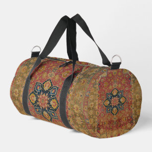 Sac De Sport Tapis rouge or Kashan tapis Perse Asiatique