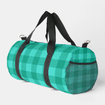 Sac De Sport Teal And Turquoise Gingham Plaid Design<br><div class="desc">Teal and Turquoise Twill texture Gingham Plaid seamless repeat pattern design</div>